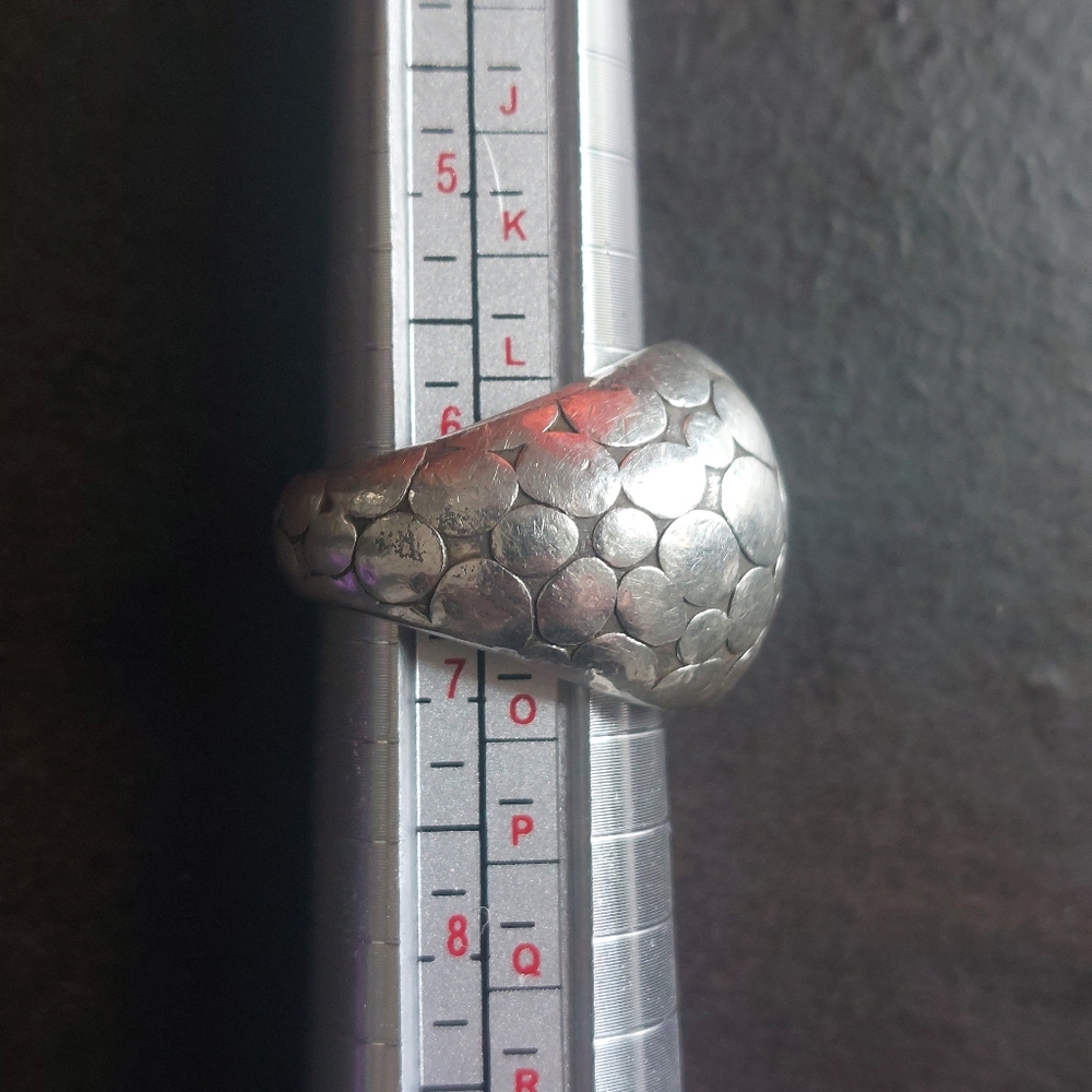 Brighton Silver Textured Dome Ring, Size 7. Very Unique! - Picture 3 of 3